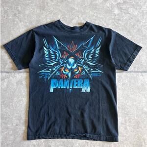 2000s Vintage Pantera Wings Black Band T Shirt Size M
